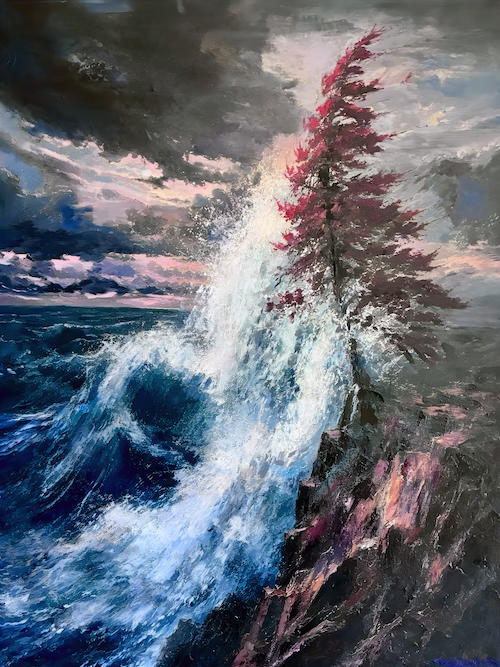 Defiant 48x36 $3400 by JOHN SHERMAN